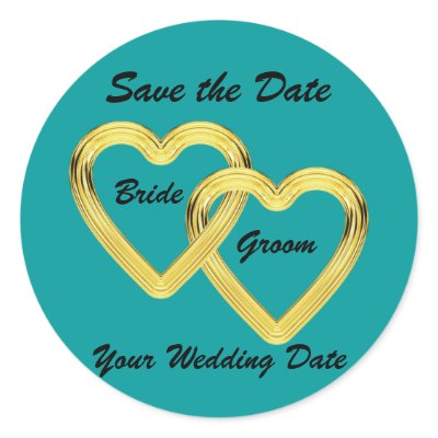 Entwined Gold Hearts Bride and Groom by AuntBetsy