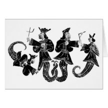 Entwined Mermen Greeting Card