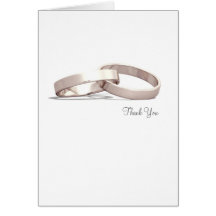 Entwined Rings Gold BLK - Thank You Card