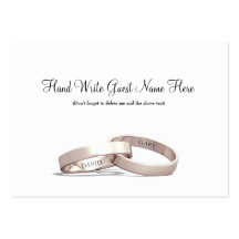 Entwined Rings Gold  NI - Place Cards Business Card Templates
