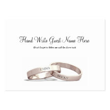 Entwined Rings Gold  - Place Cards Business Card Templates