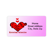 Entwined Valentine Address Label