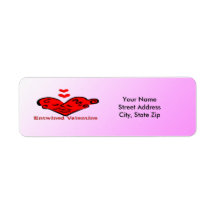 Entwined Valentine Return Address Label