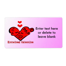 Entwined Valentine Shipping Label