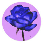 Envelope Seals / Stickers ~ Lavender-blue Rose