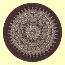 Envelope seals with Indian decoration stickers