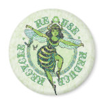 Enviro Green Bee Earth Day Gear Fridge Magnets