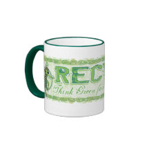 Enviro Green Bee Earth Day Gear Mugs