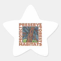 Environment, Wildlife Habitats Star Stickers