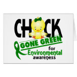 Environmental Chick Gone Green 2 Greeting Cards
