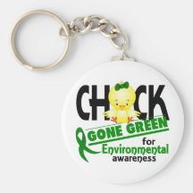 Environmental Chick Gone Green 2 Key Chain