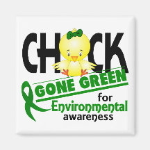 Environmental Chick Gone Green 2 Magnets