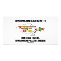Environmental Genetics Motto DNA Loads Environment Personalized Photo Card