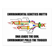 Environmental Genetics Motto DNA Loads Environment Postcard