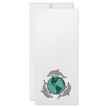 environmental globe and dolphins design full color rack card