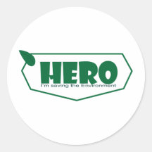 Environmental hero sticker