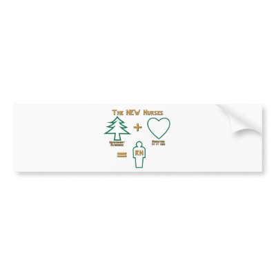 Environmental Male Bumper Sticker by nurse2goto