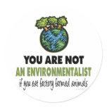 Environmentalist = Vegan, Vegetarian stickers