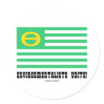 Environmentalists Unite! (Ecology Flag Theta) stickers