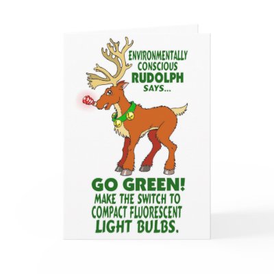 Environmentally Conscious Rudolph Greeting Cards by TheGalacticGroundhog