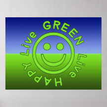 Environnement heureux vivant Eco de vert vivant pr Posters