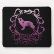 Épagneul cavalier patiné chic du Roi Charles Tapis De Souris