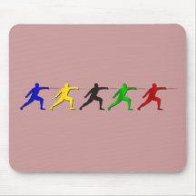 Epee Fencers Fencing Mens Athlete Womens Sports Mouse Pad