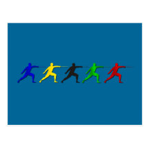 Epee Fencers Fencing Mens Athlete Womens Sports Post Card