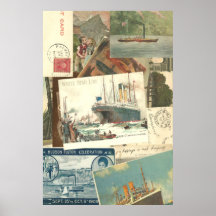 Ephemera Vintage Postcard Collection Poster