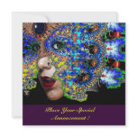 EPHEMERAL ,Halloween Masquerade Ball, Blue Mask invitations