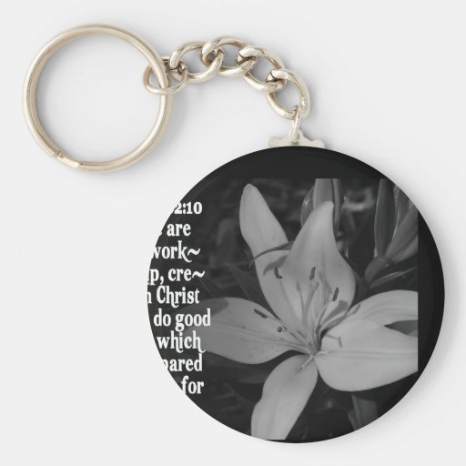 EPHESIANS 2:10 BIBLE SCRIPTURE QUOTE KEYCHAIN