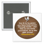 Ephesians 2:8 pinback button