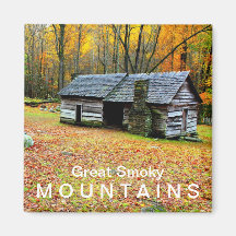 Ephraim Bales Cabin  Great Smoky Mountains Refrigerator Magnets
