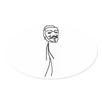 Epic Fail Guy Oval Stickers