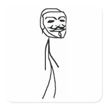 Epic Fail Guy Rectangle Stickers