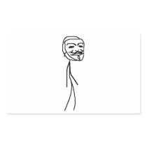 Epic Fail Guy Square Stickers