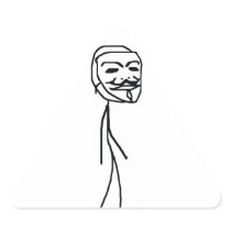Epic Fail Guy Triangle Stickers
