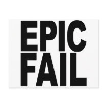 Epic Fail Postcard