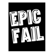 Epic Fail Postcard