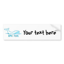 Epic Fail Whale Bumper Sticker
