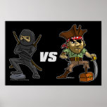 epic Warrior Ninja vs Pirate Poster