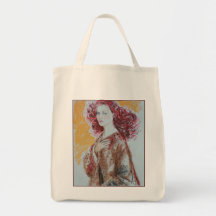 Épicerie rouge Fourre-tout de beauté de cheveux Sacs En Toile