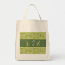 Épicerie verte Fourre-tout de monogramme d'Eco Sacs