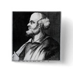 Epicurus, engraved by Johann Fredrich Schmidt Button