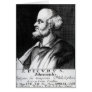 Epicurus, engraved by Johann Fredrich Schmidt Greeting Card
