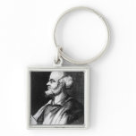 Epicurus, engraved by Johann Fredrich Schmidt Key Chains
