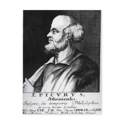 Epicurus, engraved by Johann Fredrich Schmidt Post Cards by bridgemanart