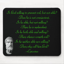 Epicurus Famous Quote Mousepads