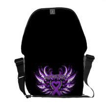 Epilepsy Awareness Heart Wings.png Commuter Bag