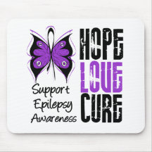 Epilepsy Awareness Hope Love Cure Mouse Mat